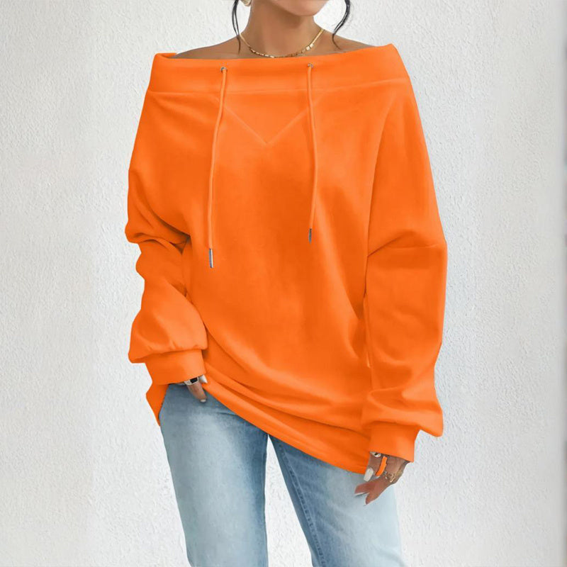 Plus Size Off Shoulder Pullover FitiqueFit