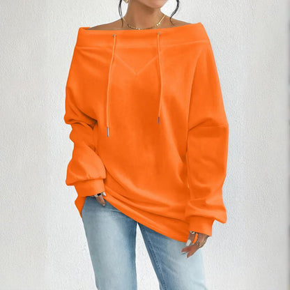 Plus Size Off Shoulder Pullover FitiqueFit