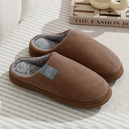 Couple's Warm Slippers for Women, Household Use for Spring, Autumn, and Winter, Non-Slip Thick Sole Indoor Postpartum Plush Slippers for Winter, for Men, Women Shoes NovaCart
