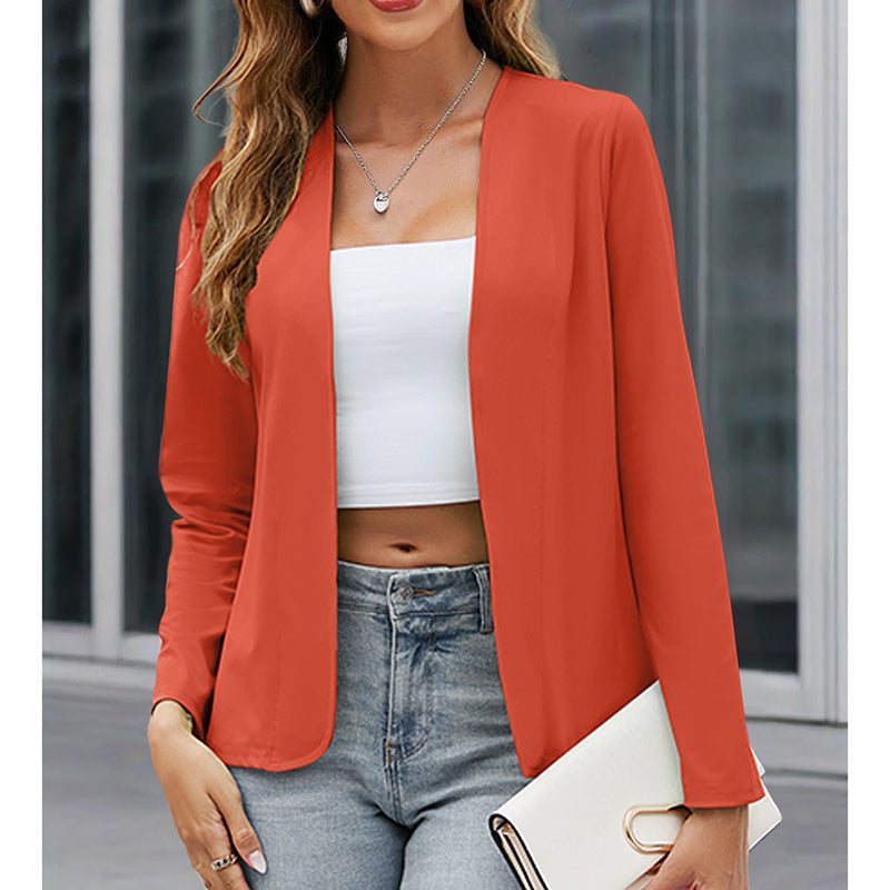 Women’s Plus‑Size Open‑Front Casual Blazer FitiqueFit