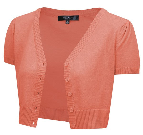 Cropped Bolero Knit Sweater Cardigan Short Sleeve Shop Style & More | Fresh Looks, Everyday Deals & Free Shipping
