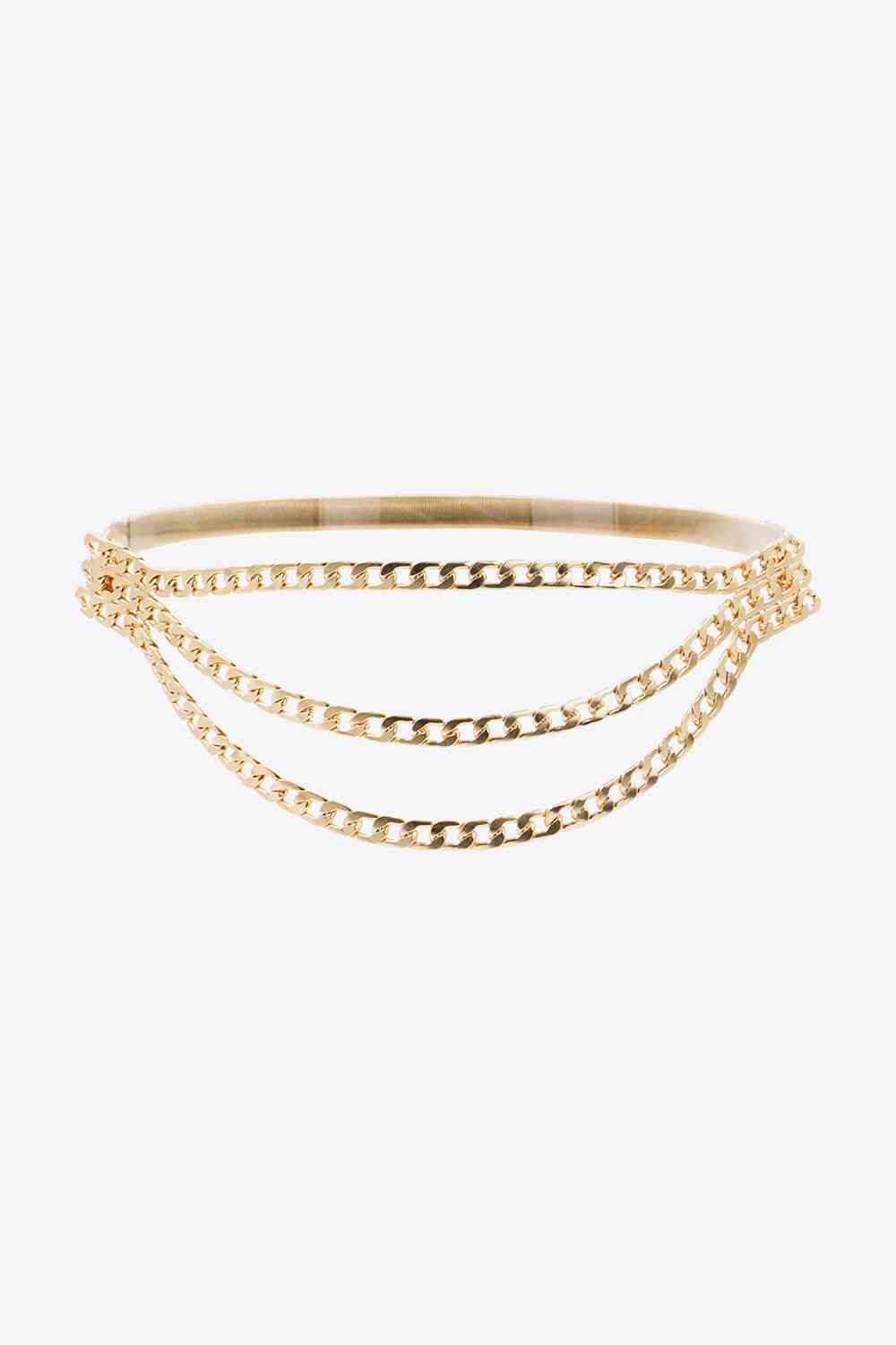 GlamourStyle Metal Triple-Layered Chain Belt – Eye-Catching Fashion Accessory See size chart under “more details” The Fashion Celestial