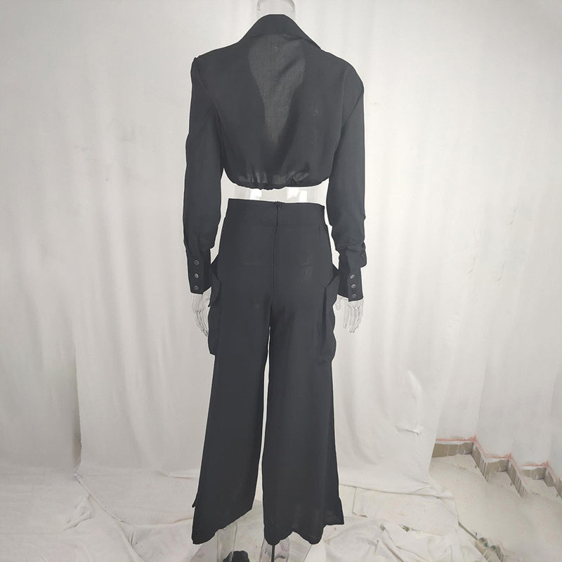 Women's Plus Size Wide Leg Elegant Pant Set FitiqueFit