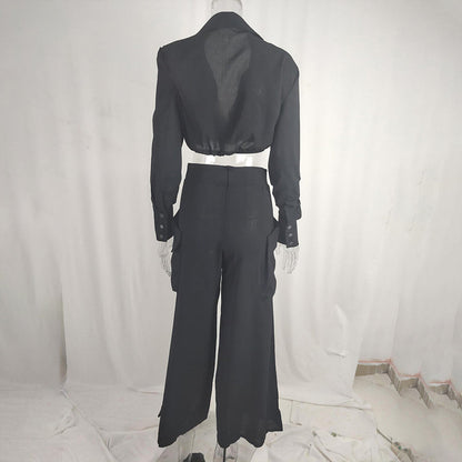 Women's Plus Size Wide Leg Elegant Pant Set FitiqueFit