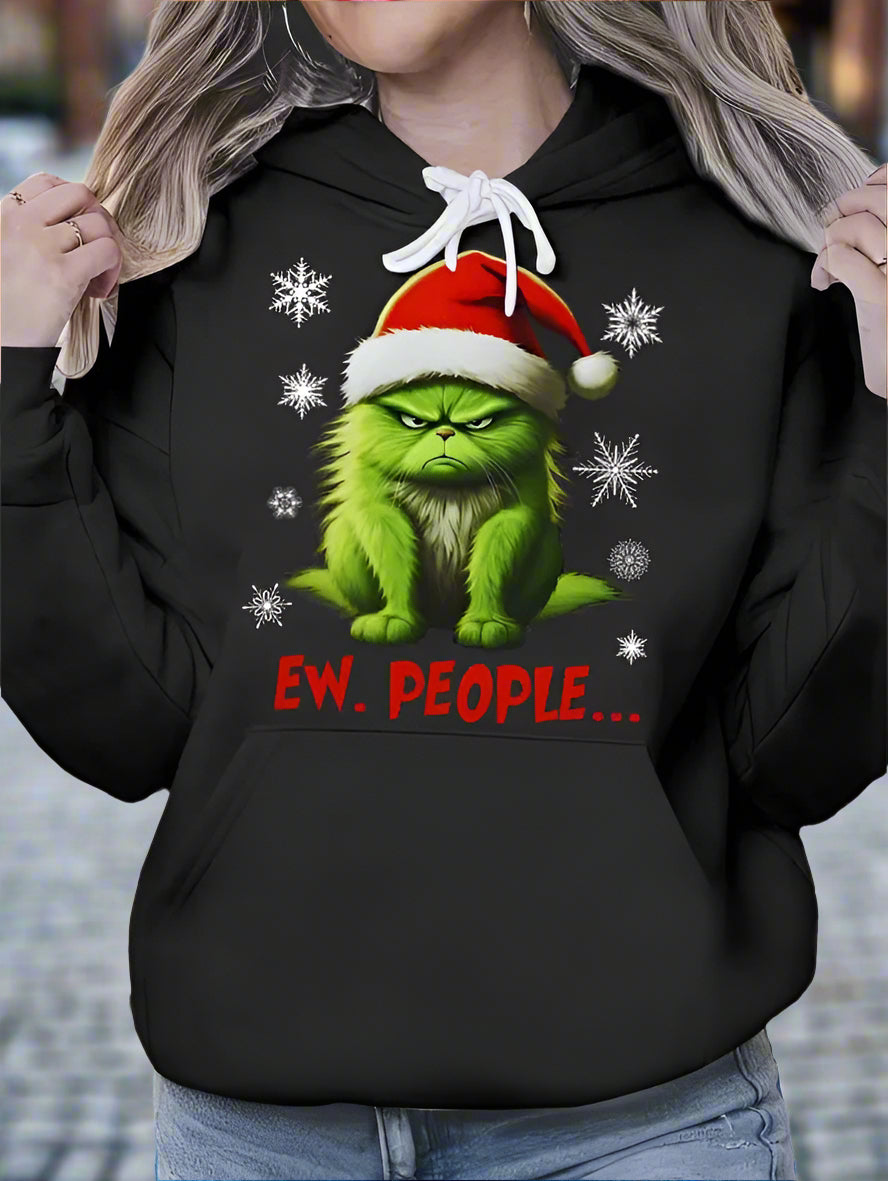 Funny Christmas Cat Hoodie FitiqueFit