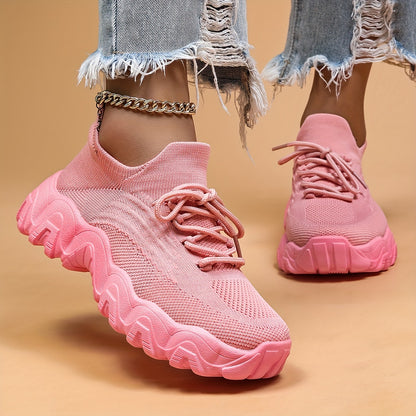 Women'S Plus Size Casual Sports Shoes | Lightweight Breathable Running Shoes, Fashionable Slip-On Style, Low Top, Round Toe, Fabric Upper and Insole, Rubber Sole NovaCart