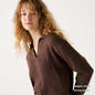 Women’s Ribbed Half-Open Collar Sweater FitiqueFit