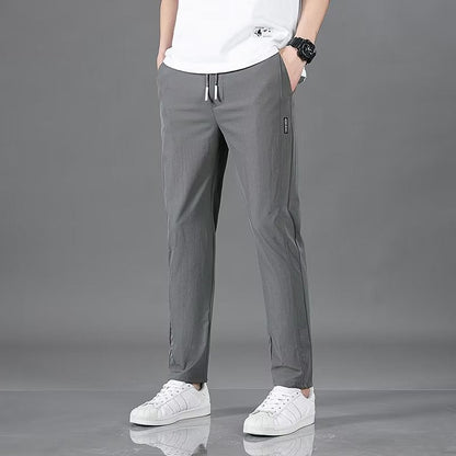 🧊 Men's Ice Silk Plus Size Straight-Leg Pants FitiqueFit