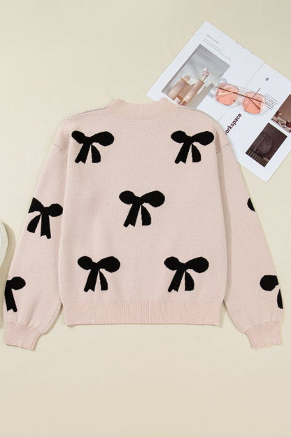 Bow Pearl Embellished Drop Shoulder Sweater Shop Style & More | Fresh Looks, Everyday Deals & Free Shipping