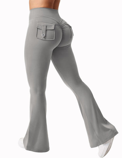 🖤 Women's High-Waisted Cargo Pocket Workout Leggings FitiqueFit