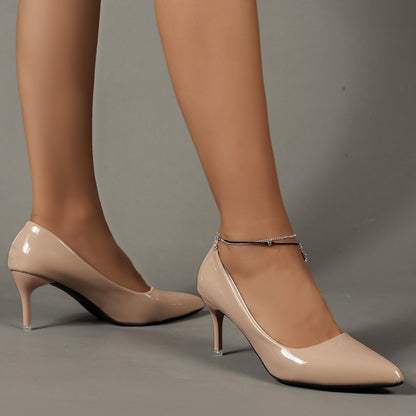 Women's Solid Color Stiletto Heels, Elegant Pointed Toe Work Pumps, Lightweight Dress Pumps NovaCart