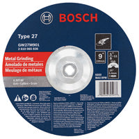 BOSCH GW27M901 9 In. 1/4 In. 5/8-11 In. Arbor Type 27 30 Grit Grinding Abrasive Wheel VM Hardware