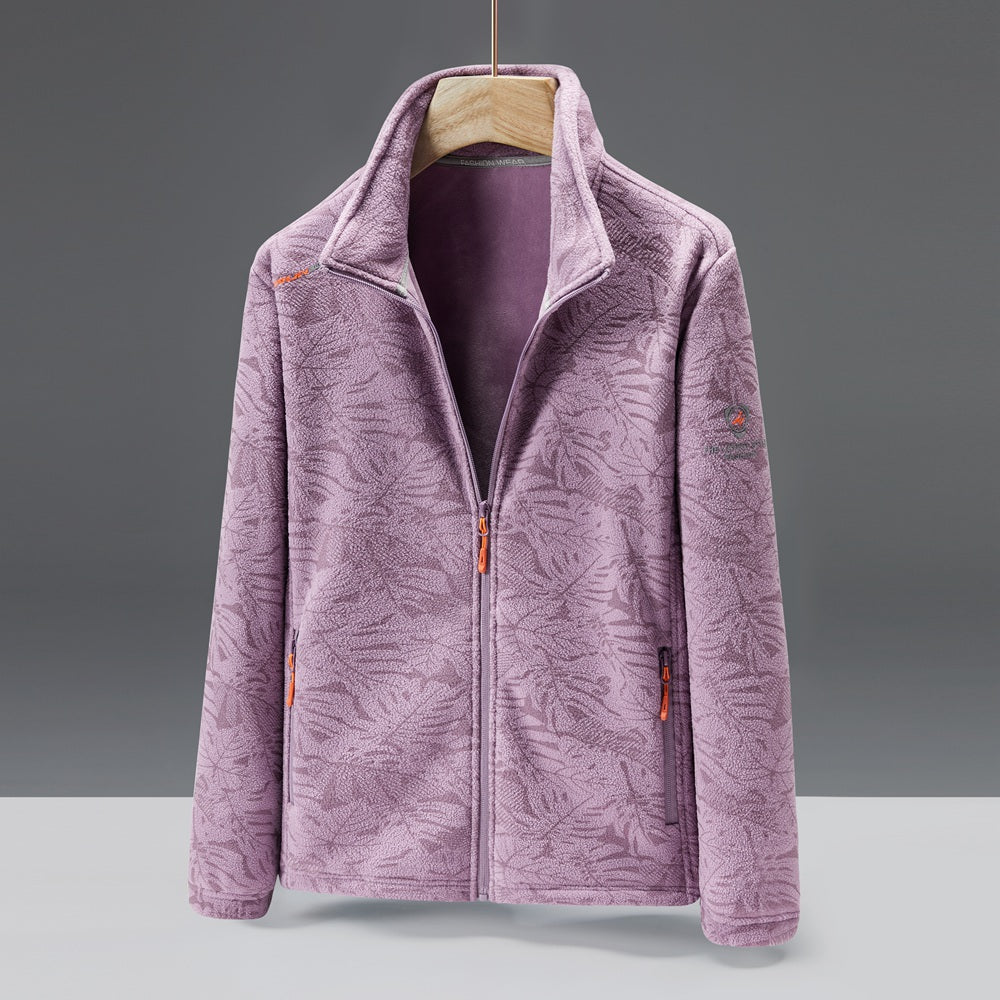 Women's winter sports stand up collar zipper jacket, lightweight, soft and warm, camouflage with zipper pocket, fashionable and versatile NovaCart