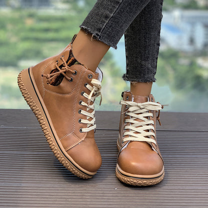 FitiqueFit Women’s Flat Heel Martin Boots FitiqueFit