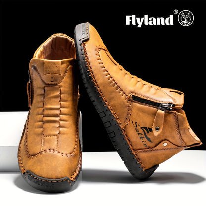 FLYLAND Fashion Vintage Chukka Boots Driving Walking Shoes Business Casual Ankle Boots Daily Work Office Shoes NovaCart