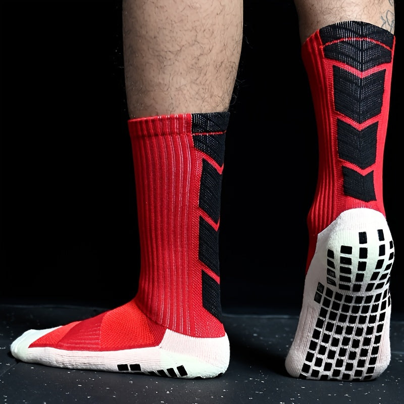Non-slip Rubber Grip Cushion Soccer Sock | Fabric, All-season, Solid Color, Machine Washable, for Football, Basketball, Running, Hiking, Trekking, Yoga, Pilates - CT TAPESOCKS NovaCart