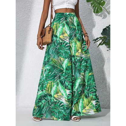 Women’s Printed High‑Waist Wide‑Leg Palazzo Pants FitiqueFit