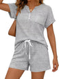 Casual Ribbed Knit Tee and Shorts Set New Era Fashion LLc