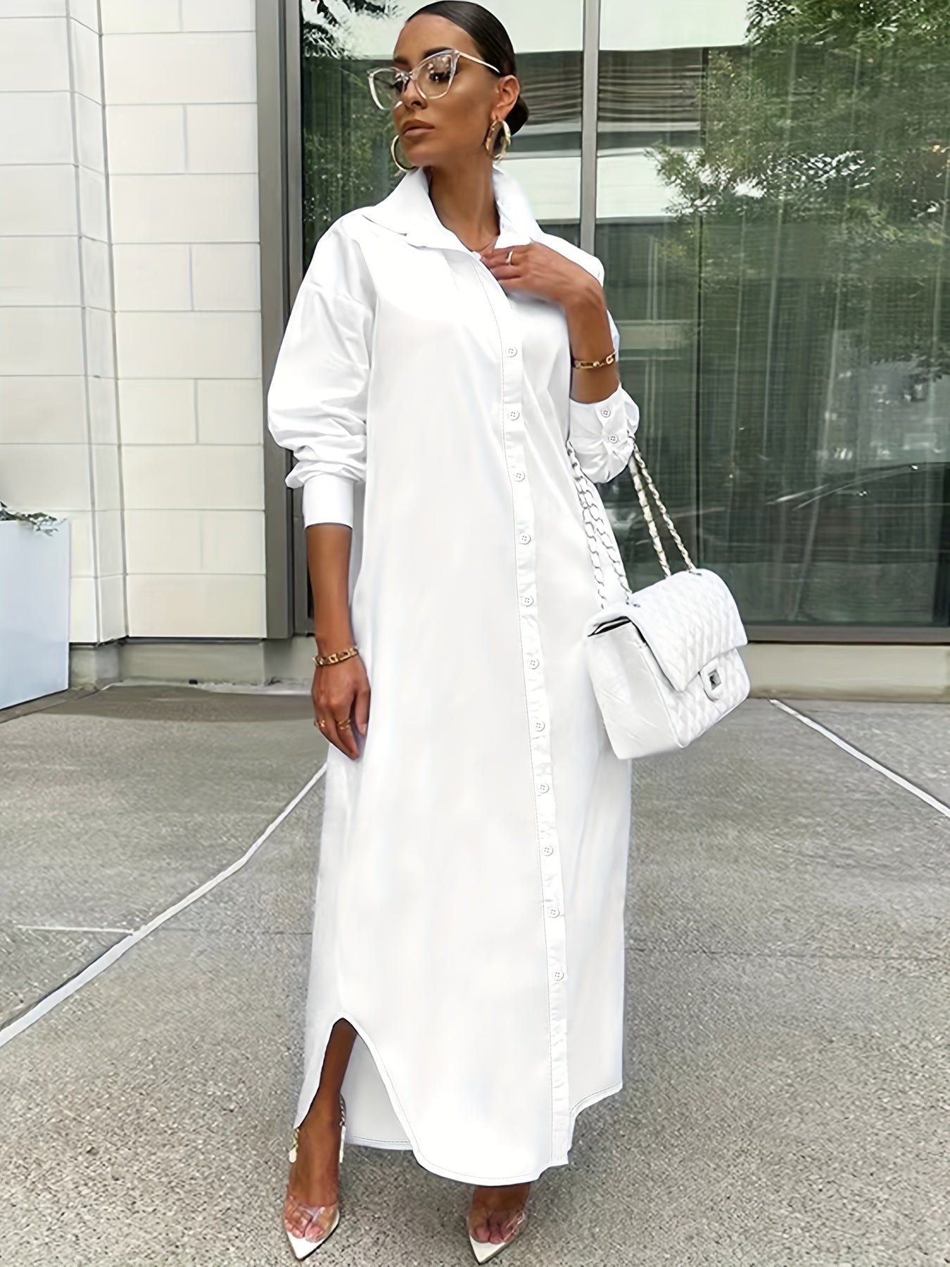 Long-sleeved Casual Shirts And Dresses With Multiple Wear Methods. Grayceful LLC