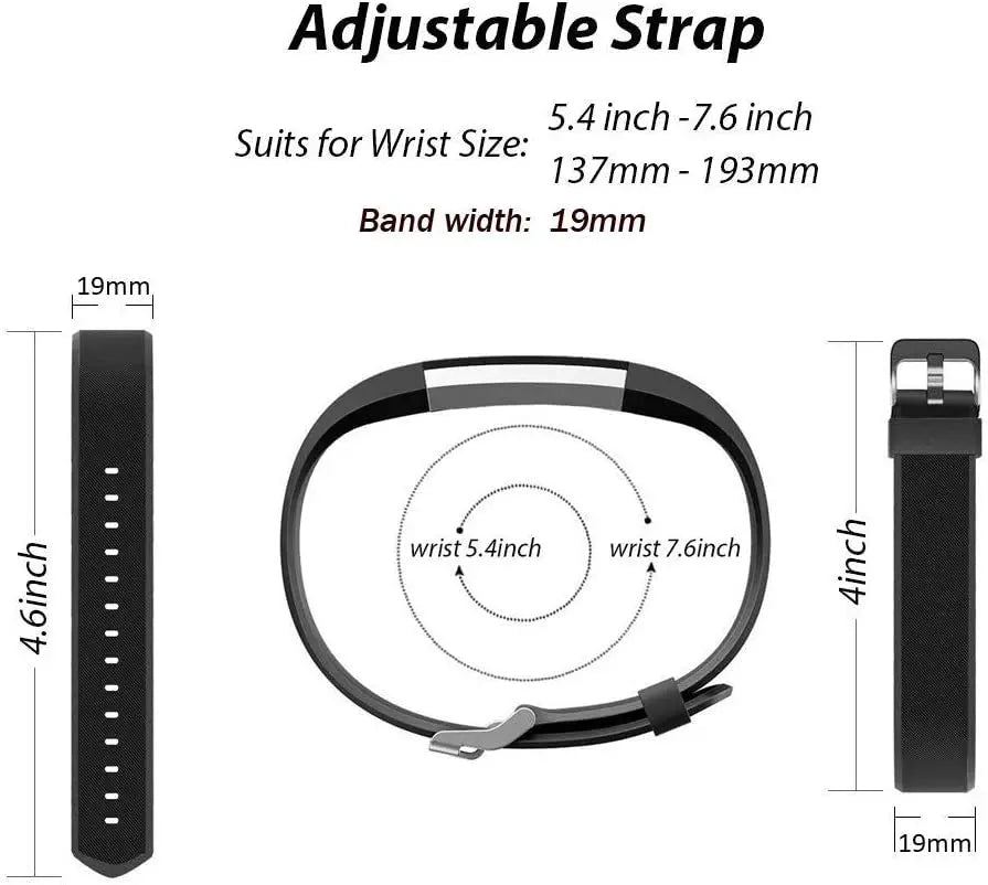 Upgrade Your Fitness Journey with Veryfitpro ID115Plus HR Replacement Bands - Durable, Stylish, and Comfortable in Black