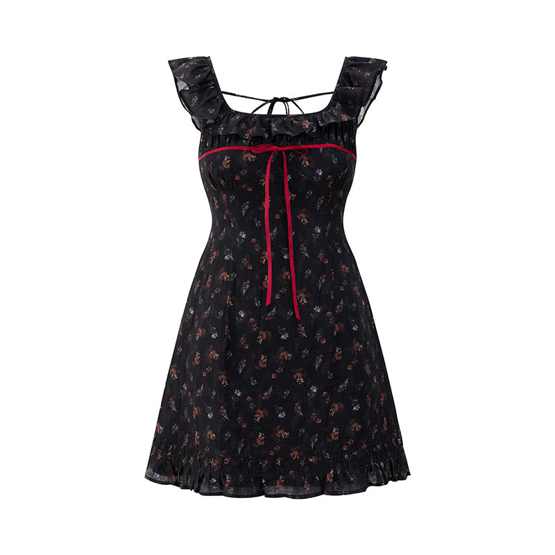Women’s Sleeveless Floral Suspender Skirt FitiqueFit