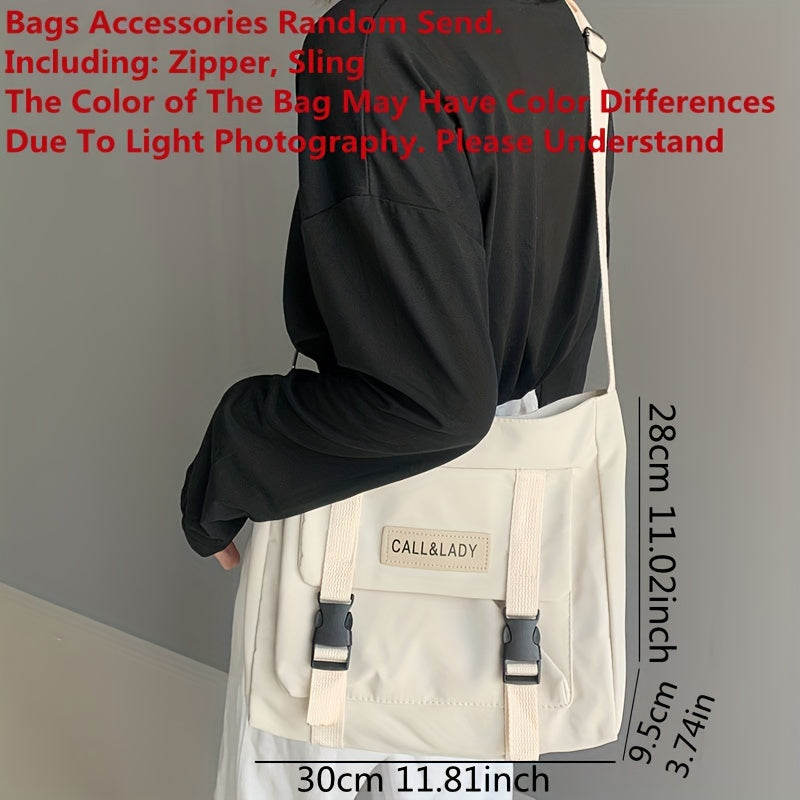 1pc Nylon Handbag Shoulder Bag Large Capacity Messenger Bag, Men's Messenger Bag Student School Bag NovaCart