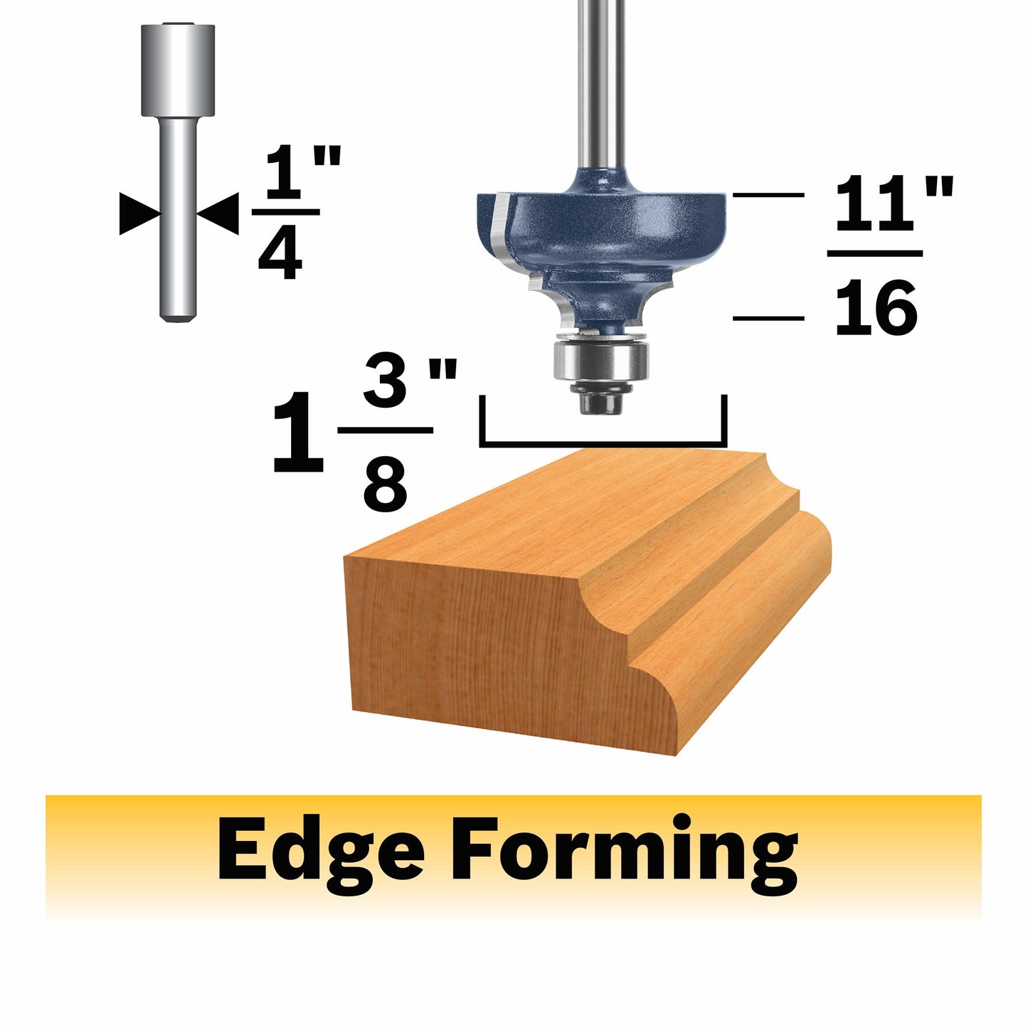 BOSCH 85604MC 1-3/8 In. x 11/16 In. Carbide-Tipped Cove and Bead Router Bit VM Hardware