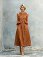 Women's Sleeveless High-Waist Ruffle Trim Maxi Dress FitiqueFit