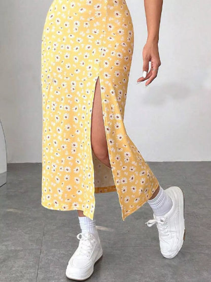 Slit Spaghetti Strap Midi Dress New Era Fashion LLc