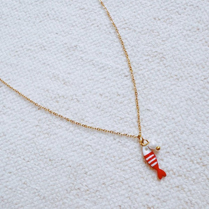 Striped Fish & Pearl Necklace – Nautical, Cute Sty Shop Style & More | Fresh Looks, Everyday Deals & Free Shipping