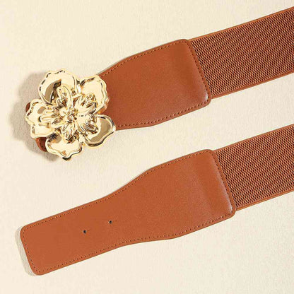 Flower Elegance Alloy Buckle Elastic Belt – Stylish Floral Design See size chart under “more details” The Fashion Celestial