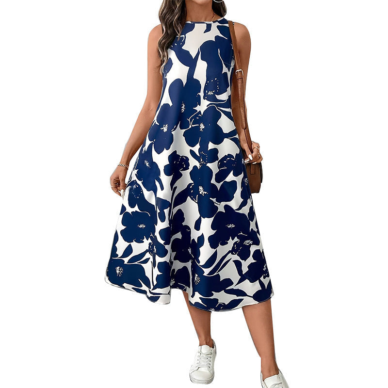 Dress Polyester Sleeveless Vest A- Line Skirt Grayceful LLC