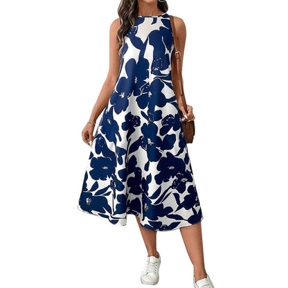Dress Polyester Sleeveless Vest A- Line Skirt Grayceful LLC