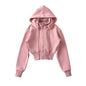 European And American Style Fleece-lined Waist Stand Collar Detachable Hooded Zipper Sweatshirt See size chart under “more details” The Fashion Celestial