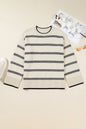 Plus Size Stripe Wide Sleeve Crewneck Sweater Shop Style & More | Fresh Looks, Everyday Deals & Free Shipping