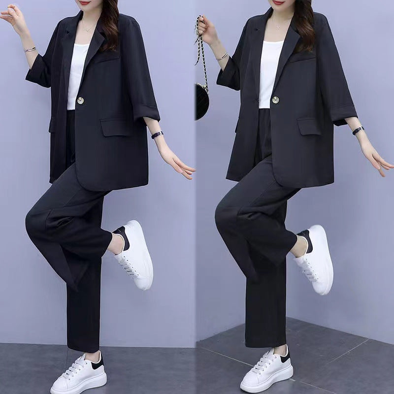 Long Sleeve Suit Jacket & Pants Two-Piece Set – 3 Colors, M–6XL FitiqueFit