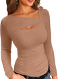 Irregular Slim Fit Long-sleeved T-shirt Top See size chart under “more details” The Fashion Celestial