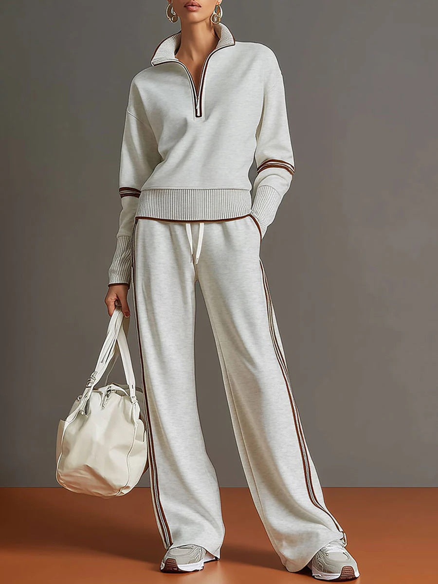 Women’s Casual Long Sleeve Two Piece Sports Set FitiqueFit