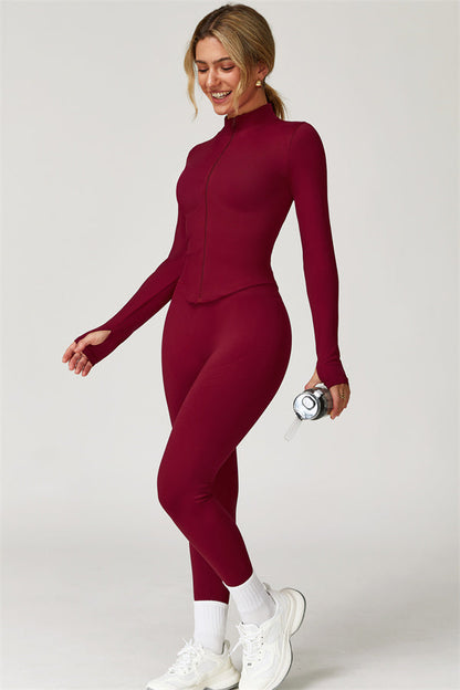 The Delight Jacket Sports Bra Leggings 3-Piece Set Fitglutes Activewear Gymwear Sportswear & Workout Clothes