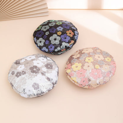 Sequin Flower Beret – Trendy Painter's Hat for Women | Outdoor & Everyday Style FitiqueFit