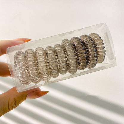 9 Pcs Spiral Hair Ties No Crease, Coil Hair Ties, Phone Cord Hair Ties, Women Ponytail Holder Elastics NovaCart