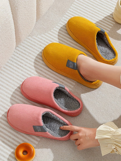 Couple's Warm Slippers for Women, Household Use for Spring, Autumn, and Winter, Non-Slip Thick Sole Indoor Postpartum Plush Slippers for Winter, for Men, Women Shoes NovaCart