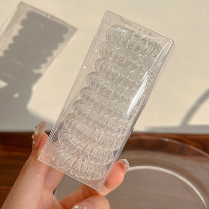 9 Pcs Spiral Hair Ties No Crease, Coil Hair Ties, Phone Cord Hair Ties, Women Ponytail Holder Elastics NovaCart