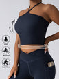 Padded Crop Top Push Up Sports Bra – Seamless Supportive Gym Tank for Women FitiqueFit