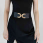 YourBrand Double C Buckle Elastic Belt – Stylish and Versatile Design See size chart under “more details” The Fashion Celestial