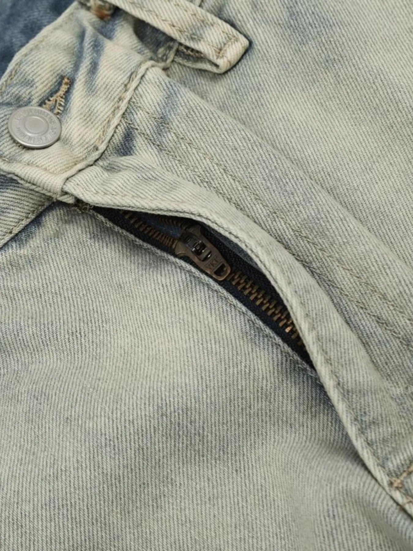 Men's Washed Multi-Pocket Straight Cargo Jeans New Era Fashion LLc