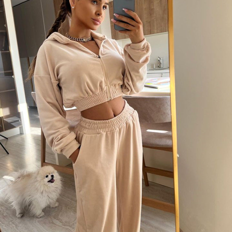 Women's Long-sleeved Zip Hoodie Two-piece Set See size chart under “more details” The Fashion Celestial