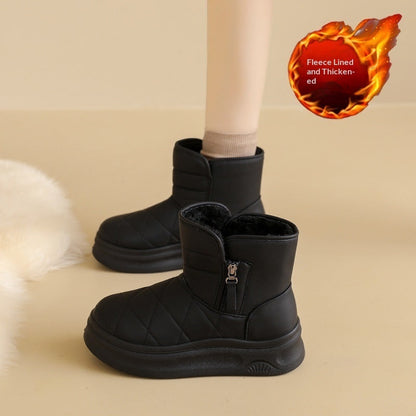 Women’s Warm Fleece-Lined Snow Boots – Casual Winter Anti-Slip Ankle Boots FitiqueFit