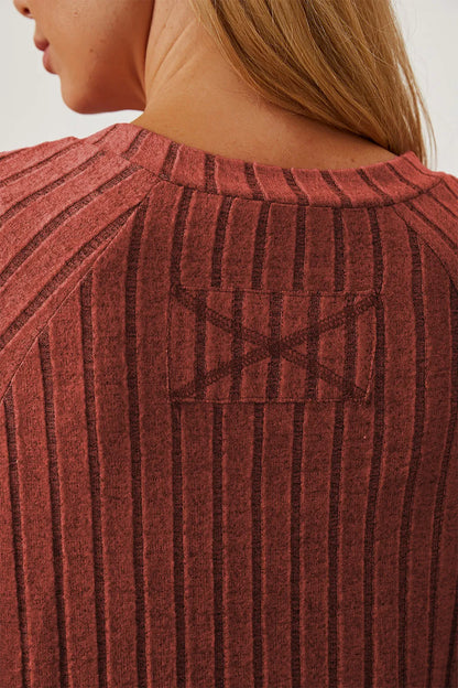 Basic Bae Full Size Ribbed Thumbhole Sleeve T-Shirt New Era Fashion LLc