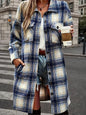Women’s Plaid Shacket Set – Flannel Shirt Jacket & Distressed Denim Shorts FitiqueFit